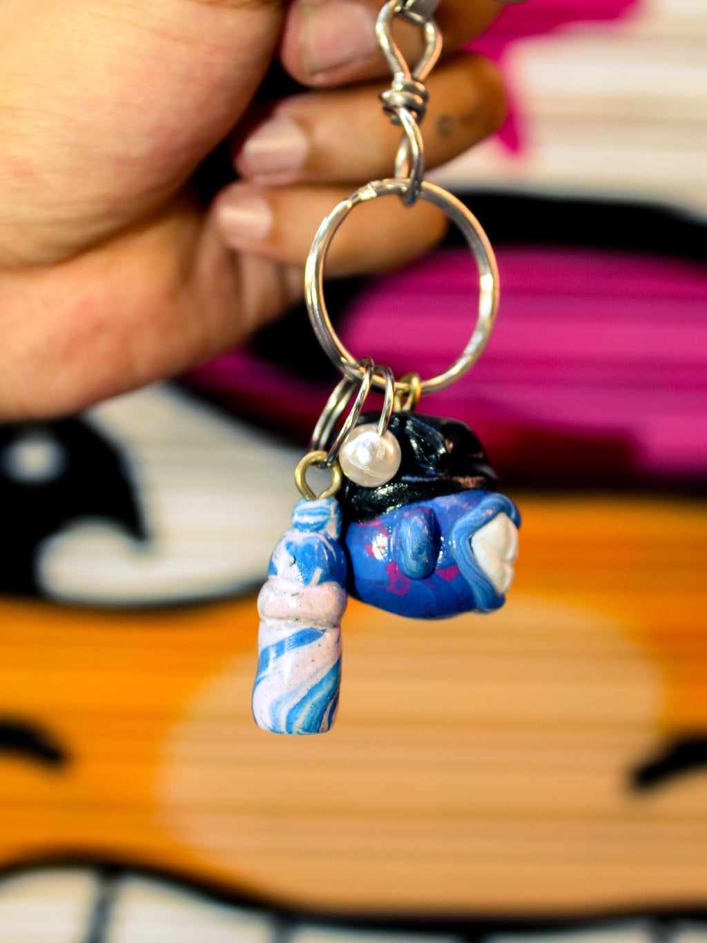 HEAD KEYCHAIN — HANDMADE
