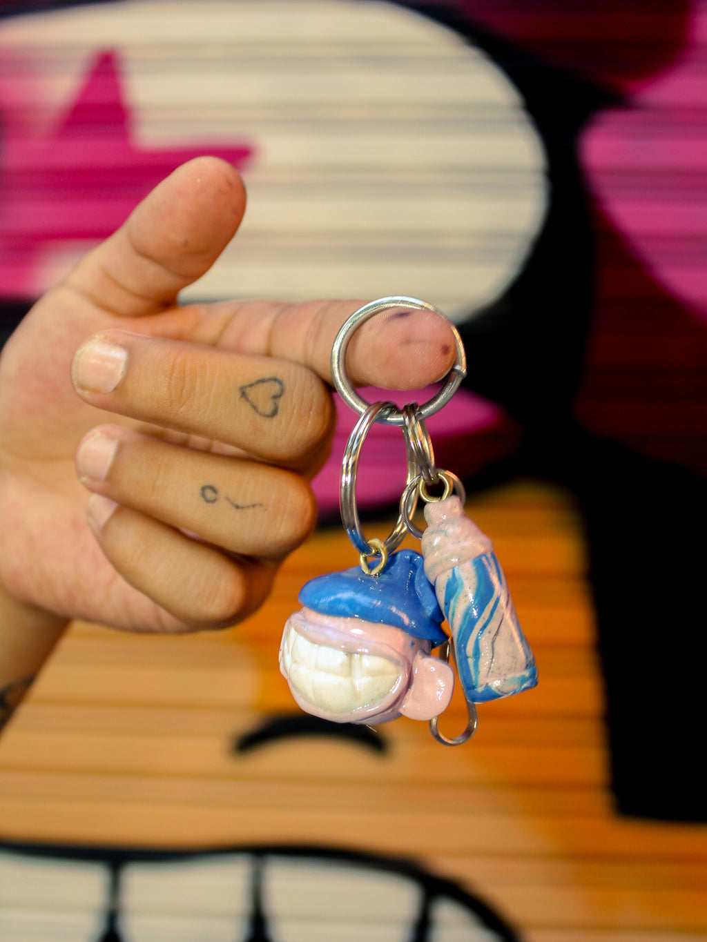 HEAD KEYCHAIN — HANDMADE