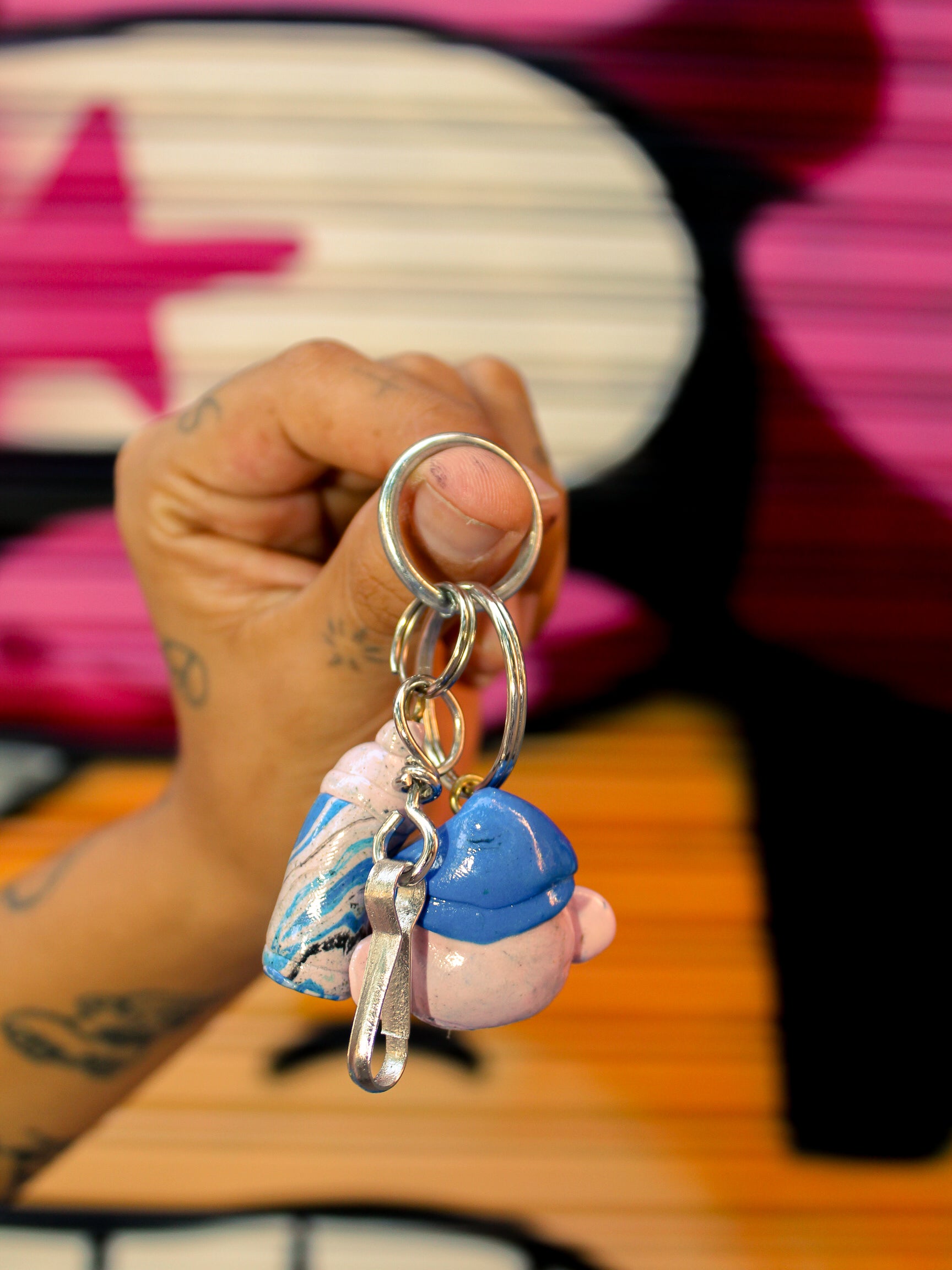 HEAD KEYCHAIN — HANDMADE